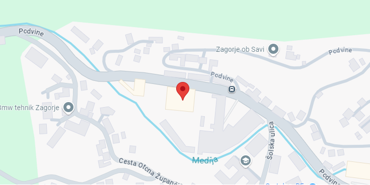 Zemljevid z lokacijo Podvine 36, 1410 Zagorje ob Savi